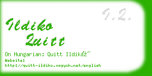 ildiko quitt business card